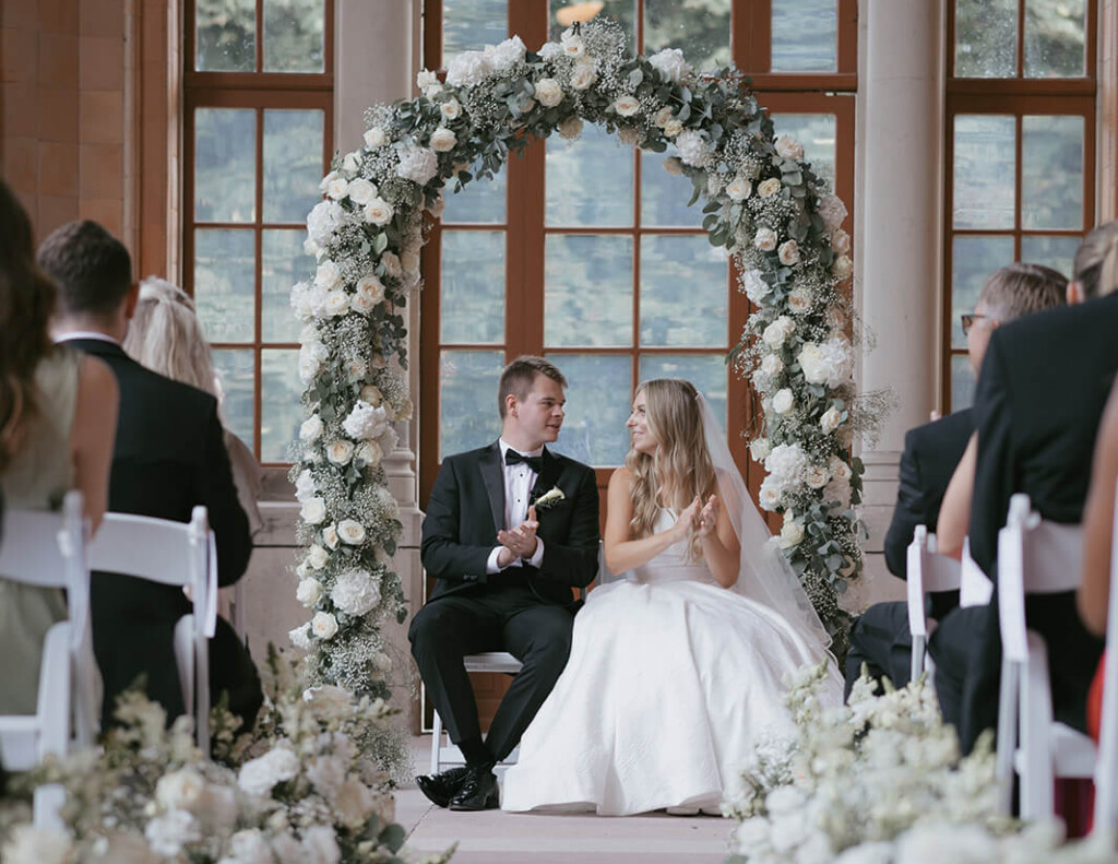 bridal couple at their free ceremony in baden-baden